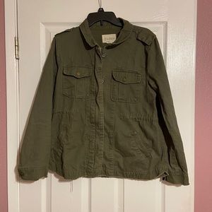 Sky & Sparrow Button-Up olive green coat